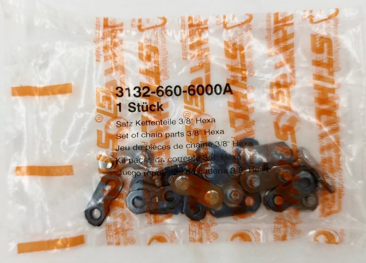 STIHL Ersatzkette 10x Kettengleid 3/8 Hexa 31326606000, (10x Kettengleid 3/8 Hexa 31326606000) von STIHL