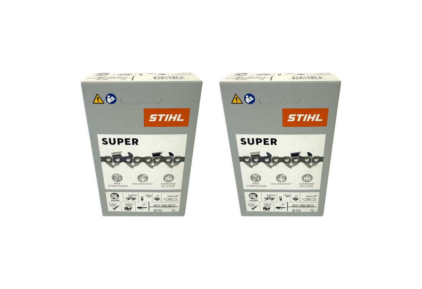 STIHL Ersatzkette 2x 3/8" Rapid Super 3 (RS3) 50 cm 3/8" 1,6 mm 2 Stk (2x 36260000072) von STIHL