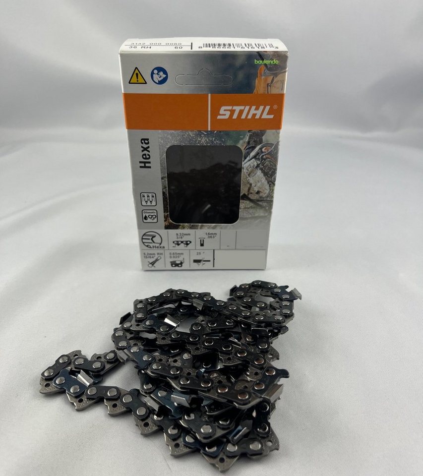 STIHL Ersatzkette STIHL Sägekette 3/8" 1,6mm RAPID HEXA 114 Treibglieder - 31320000114, (STIHL Sägekette 3/8" 1,6mm RAPID HEXA 114 Treibglieder - 31320000114) von STIHL