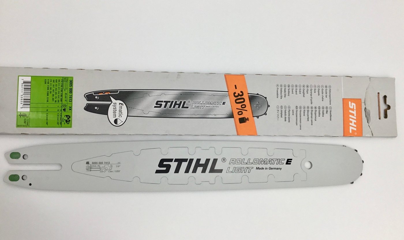STIHL Führungsschiene Rollomatic E Light 40cm 3/8"P, 1,3 mm 30050007413, 1,3 mm, (Rollomatic E Light 40cm 3/8"P, 1,3 mm 30050007413, 1-St., Rollomatic E Light 40cm 3/8"P, 1,3 mm 30050007413) von STIHL