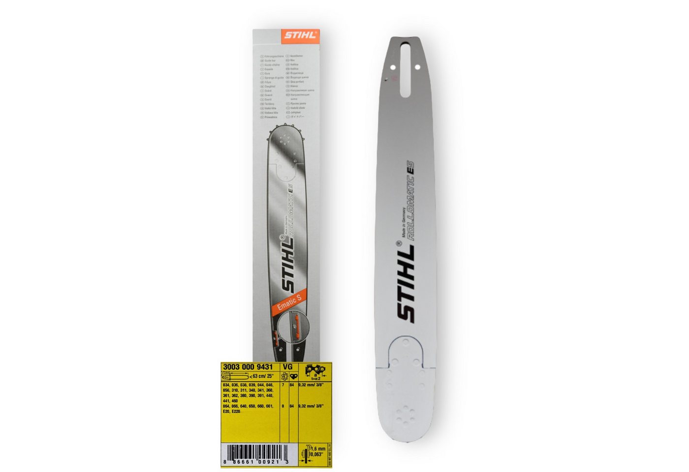 STIHL Führungsschiene Stihl Führungsschiene 63 cm, 3/8 1.6 Typ 05 11 Zähne 84TG von STIHL