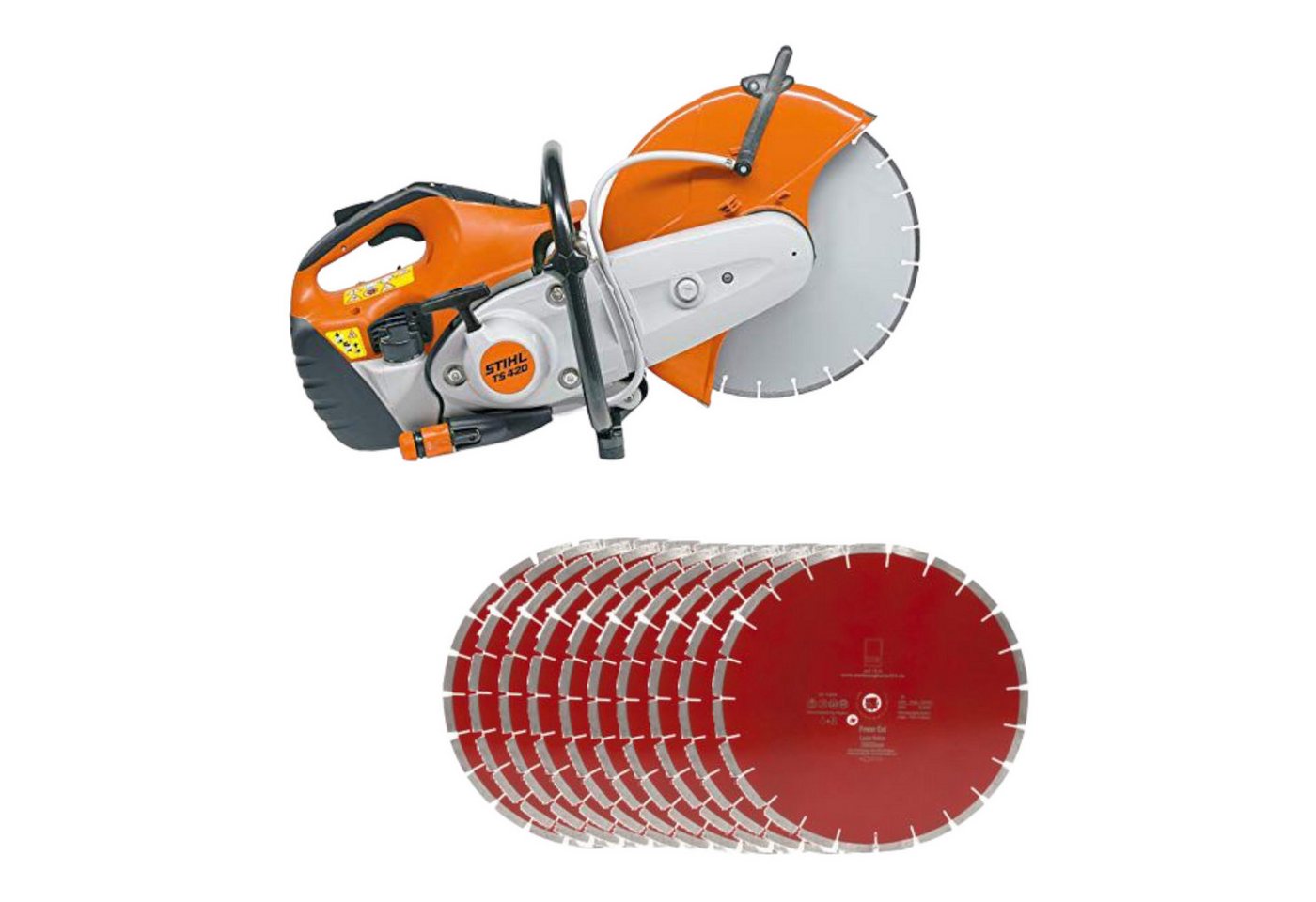 STIHL Trennschleifer Stihl TS 420 Trennschleifer plus 10 Stück Power Cut Diamantscheib von STIHL