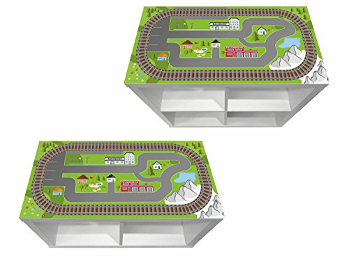 Stikkipix Eisenbahn Möbelfolie | KSWK06 | passend für das Regal KALLAX von IKEA - (Möbel Nicht inklusive) von Stikkipix