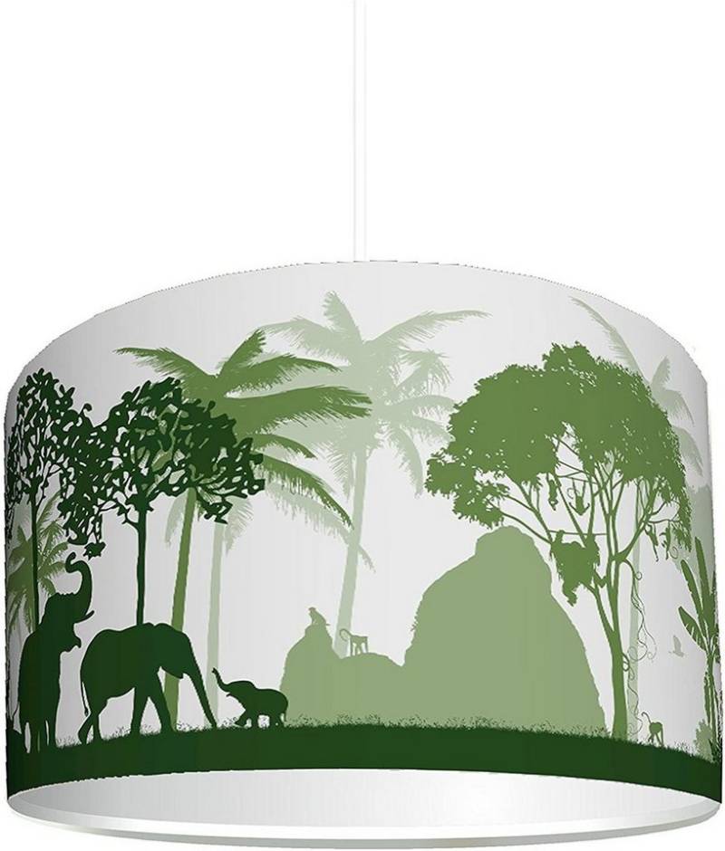 STIKKIPIX Lampenschirm KL43, Kinderzimmer Lampenschirm Dschungel grün", kinderleicht eine Dschungel-Lampe erstellen, als Steh- oder Hängeleuchte/Deckenlampe, perfekt für Jungen und Mädchen" von STIKKIPIX