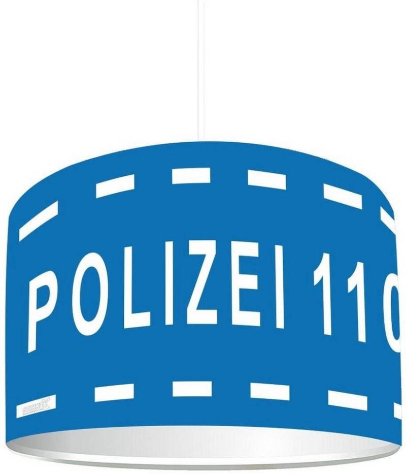 STIKKIPIX Lampenschirm KL62, Kinderzimmer Lampenschirm POLIZEI", kinderleicht eine blaue Polizei Lampe erstellen, als Steh- oder Hängeleuchte/Deckenlampe, perfekt für Jungen und Mädchen" von STIKKIPIX