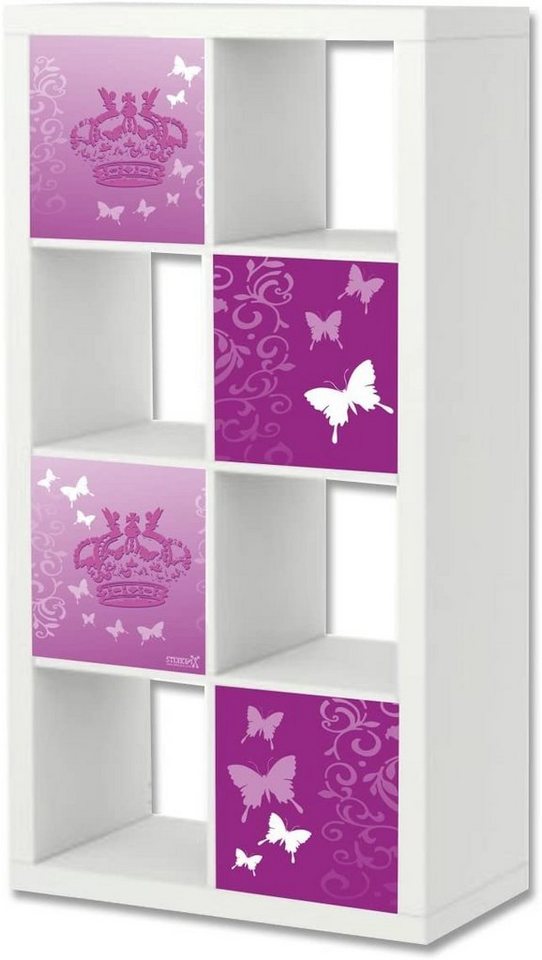 STIKKIPIX Möbelfolie ER01, (MÖBEL NICHT INKLUSIVE) Butterfly Möbelfolie, Aufkleber-Set passend für das Regal EXPEDIT/KALLAX von IKEA von STIKKIPIX