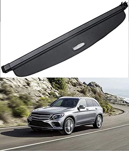 Auto Einziehbare Laderaumabdeckung Rollo für Benz GlC 2015 2016 2017 2018-2021, Kofferraumabdeckung Rollo Einziehbare Hintere Kofferraum-Hutablage Schutz Abdeckung Cargo Cover von STIKY