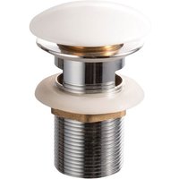 Stilform - Abfluss Waschtisch Ablauf Pop Up Ventil - Weiße Abdeckung:ohne Überlauffunktion von STILFORM