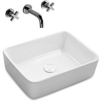 Aufsatz Keramik Waschbecken Soho Brillant Weiß 48 cm von STILFORM