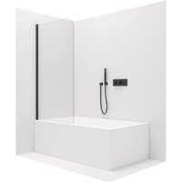 Badewannenaufsatz Duschwand Schwarz Matt 80x140 oder 100x140:100x140 cm Badewannenaufsatz Duschwand Schwarz Matt 80x140 oder 100x140:100x140 cm von STILFORM