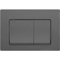 Drückerplatte Gunmetal Kompatibel zu Geberit Duofix Sigma / Delta 2 Mengenspülung von STILFORM