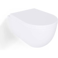 Stilform - Soho Hänge Wand wc Spülrandlos Toilette Weiß Matt mit WC-Sitz Stilform - Soho Hänge Wand wc Spülrandlos Toilette Weiß Matt mit WC-Sitz von STILFORM