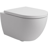 Stilform - Soho Whirlflush Hänge Wand wc Spülrandlos Toilette Weiß Matt mit WC-Sitz von STILFORM