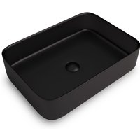 Aufsatz Keramik Waschbecken Soho 2.0 Schwarz Matt 55 cm von STILFORM