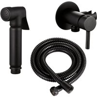 Stilform - Design WC/Bidet Handbrause Komplettset mit Unterputz Mischerarmatur Mini in Schwarz Matt von STILFORM
