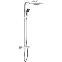 Designer Duschsäule Serie 'Park' Höhenverstellbar mit Regendusche, Thermostat und Handbrause von STILFORM