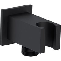 Stilform - Wandanschlussbogen - Brausehalter massiv Chrom oder Schwarz Matt:Schwarz Matt von STILFORM