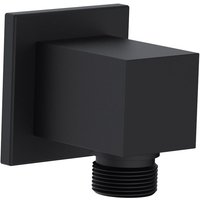 Stilform Wandanschlussbogen Eckig Massiv Chrom oder Schwarz Matt:Schwarz Matt von STILFORM