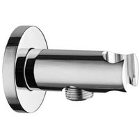 Stilform - Wandanschlussbogen - Brausehalter Rund Massiv Chrom oder Schwarz Matt:Chrom von STILFORM