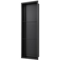 Wandnische 90 x 30 Schwarz Matt Edelstahl mit 2 Fachböden Duschablage - Stilform Wandnische 90 x 30 Schwarz Matt Edelstahl mit 2 Fachböden Duschablage - Stilform von STILFORM