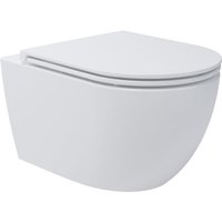 Stilform - Whirlflush Hänge Wand wc Soho 3.0 Spülrandlos Tornado Spülung Weiß Glanz mit WC-Sitz Super Slim Toilette:Compact (480x360) von STILFORM