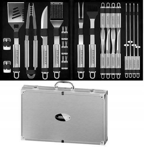 STILHOFF Strong Grill Zubehörset, Besteck, Utensilien, 27-TLG., 26 + Koffer von STILHOFF