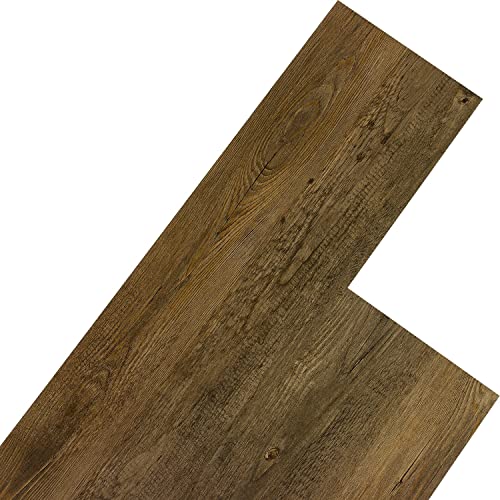 STILISTA Vinyl Laminat Dielen, 15 Dekors Wählbar, 5,07 oder 20 m², Rutschfest, Wasserfest, Schwer Entflammbar - 5,07 m² Bergkiefer Braun von STILISTA