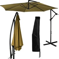 Ampelschirm Sonnenschirm Durchmesser 300cm, Khaki/Braun - Stilista von STILISTA