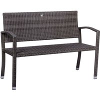 2-Sitzer Gartenbank aus UV-beständigem Polyrattan-Geflecht 122 x 52 x 89 cm in verschiedenen Farben, grau - Stilista 2-Sitzer Gartenbank aus UV-beständigem Polyrattan-Geflecht 122 x 52 x 89 cm in verschiedenen Farben, grau - Stilista von STILISTA