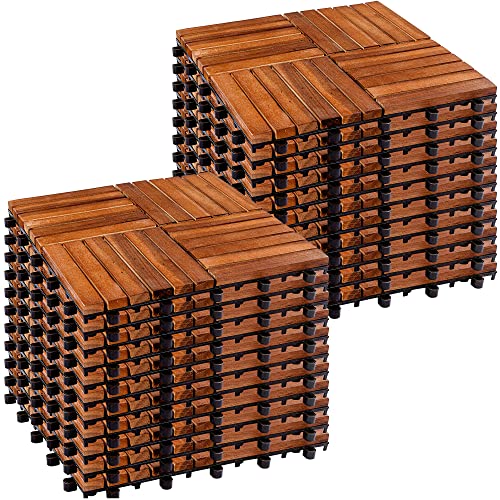 STILISTA® Holzfliesen, FSC®-zertifiziertes Akazienholz, 30 x 30 cm, 1 m² 2 m² 3 m² oder 5 m² - Auswahl 2 m² (22er Set) von STILISTA