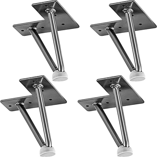 STILISTA® 4er Set Hairpin Legs Möbelfüße mit Zwei Stangen 10 bis 70 cm, schwarz oder Silber von STILISTA