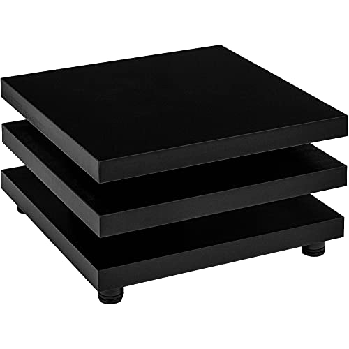 STILISTA® Couchtisch 360° schwenkbare Tischplatten, Cube-Design, Verschiedene Größen und Farben, 73 x 73 cm matt schwarz von STILISTA