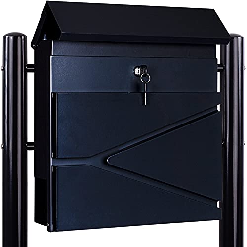STILISTA® Hochwertiger Standbriefkasten mit Zeitungsfach mit Pulverbeschichtung, Verschiedene Designs von STILISTA