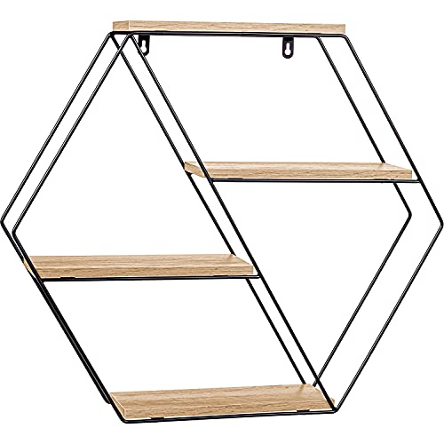 STILISTA Design Wandregal, 4 Ebenen, Farb- & Modellwahl, Hexagon Holz Hell STILISTA Design Wandregal, 4 Ebenen, Farb- & Modellwahl, Hexagon Holz Hell von STILISTA