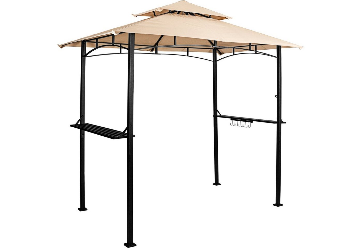 STILISTA Grillpavillon Grillzelt BBQ Pavillon Gartenpavillon, 240x150x245 cm mit Doppelschichtdach, aus pulverbeschichten Stahl von STILISTA