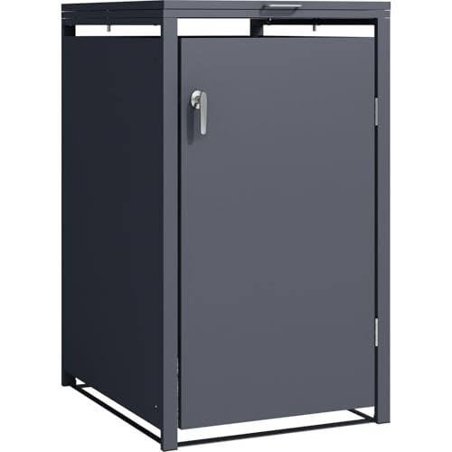 STILISTA Mülltonnenverkleidung aus Metall, für 1 Mülltonne je 240 Liter, Anthrazit V3 von STILISTA