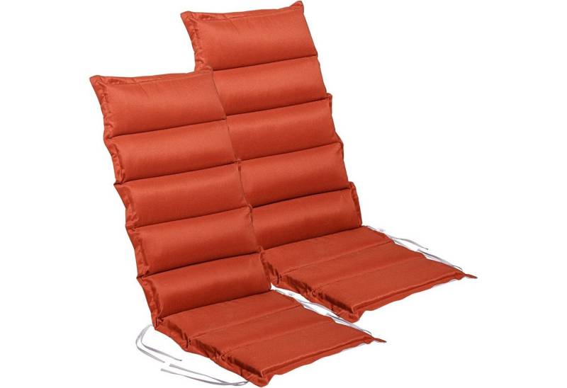 STILISTA Sitzauflage Stuhlauflage Hochlehner Sitzpolster Stuhlkissen, (Kombi Set, 2 St), 120 x 47 x 5 cm, Wendefunktion, Indoor und Outdoor, Farbauswahl von STILISTA