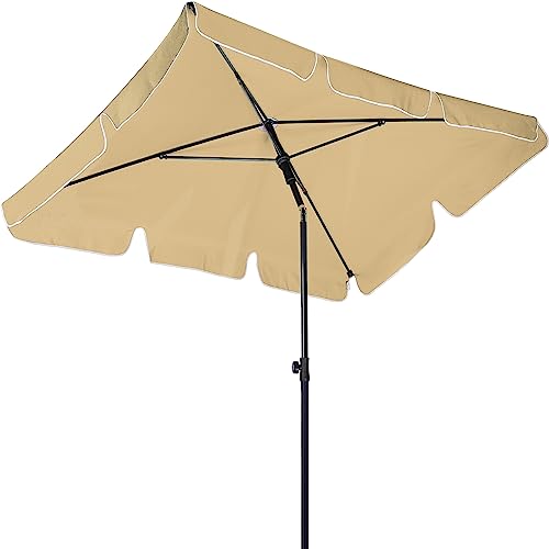 STILISTA Sonnenschirm inklusive Tragetasche, 200 x 125 cm, UV 30, Creme von STILISTA