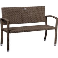 Stilista - 2-Sitzer Gartenbank aus UV-beständigem Polyrattan-Geflecht 122 x 52 x 89 cm in verschiedenen Farben, creme Stilista - 2-Sitzer Gartenbank aus UV-beständigem Polyrattan-Geflecht 122 x 52 x 89 cm in verschiedenen Farben, creme von STILISTA