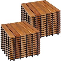 Stilista - Holzfliesen, FSC®-zertifiziertes Akazienholz, 30 x 30 cm, 1 m² 2 m² 3 m² oder 5 m² - Auswahl 2 m² (22er Set) von STILISTA
