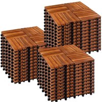 Holzfliesen, FSC®-zertifiziertes Akazienholz, 30 x 30 cm, 1 m² 2 m² 3 m² oder 5 m² - Auswahl 3 m² (33er Set) - Stilista von STILISTA