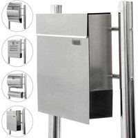 Stilista - Standbriefkasten V2A Edelstahl Wand Briefkasten eckig Stilista - Standbriefkasten V2A Edelstahl Wand Briefkasten eckig von STILISTA