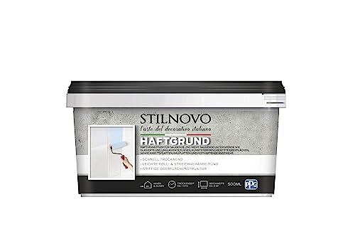 STILNOVO Haftgrund 0,5 L für 5 m² | Haftvermittelnde Grundierung | Schnell Trocknend | Griffige Oberflächenstruktur | Grundierung | Haftgrund STILNOVO Haftgrund 0,5 L für 5 m² | Haftvermittelnde Grundierung | Schnell Trocknend | Griffige Oberflächenstruktur | Grundierung | Haftgrund von STILNOVO