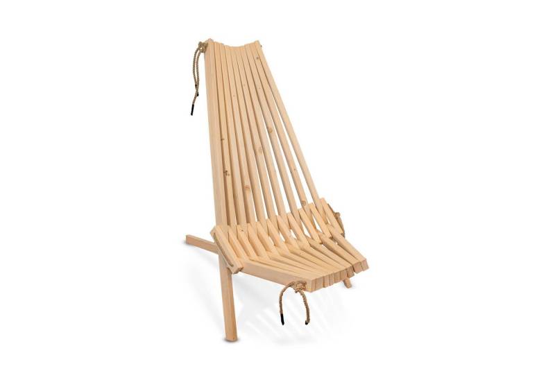 STILTREU Gartenliege Strand-/Gartensessel, Liegestuhl aus Fichtenholz, klappbar von STILTREU