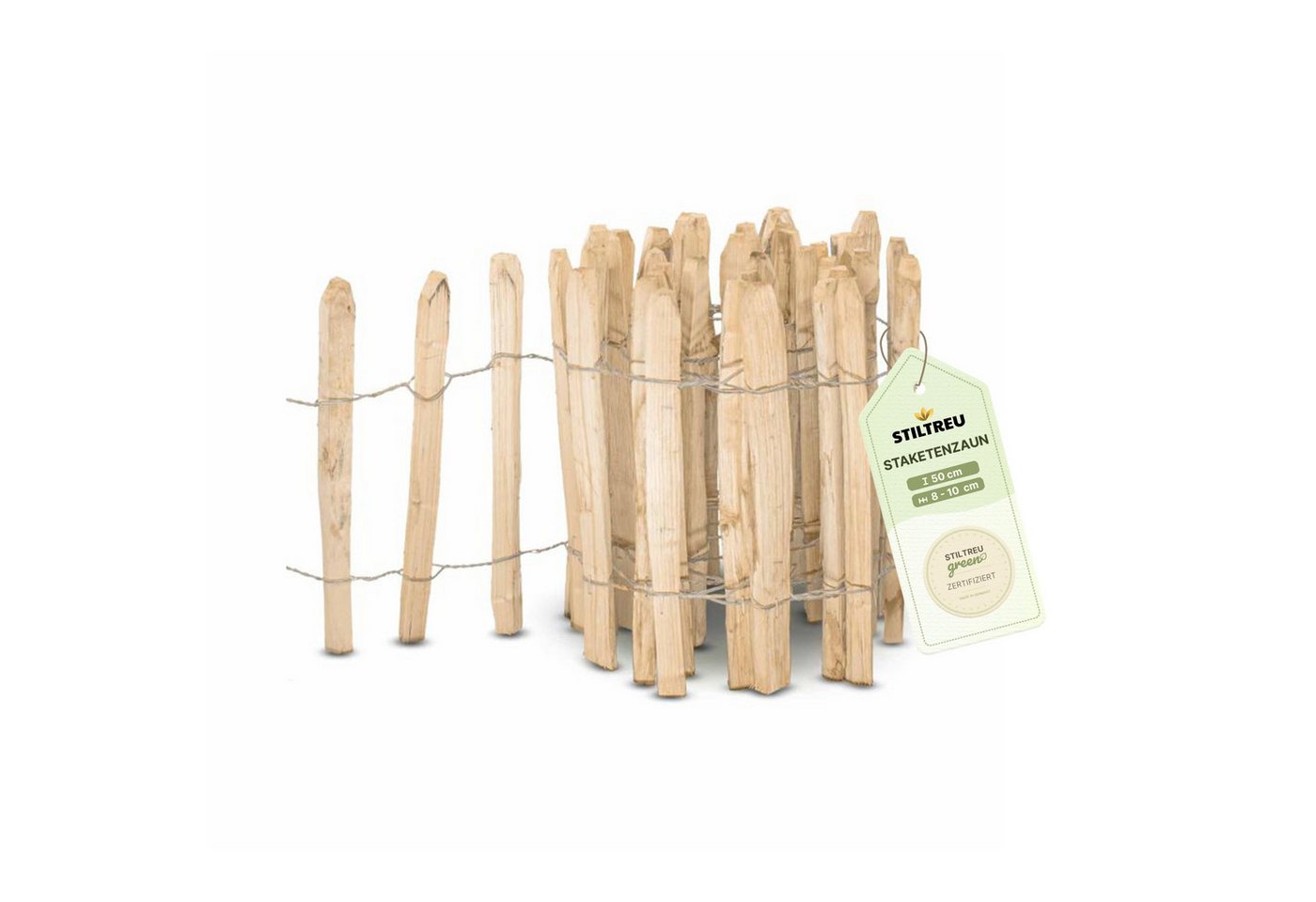STILTREU Staketenzaun Englischer Staketenzaun aus Kastanie 5 m, Höhe 50 cm, Abstand 8-10 cm STILTREU Staketenzaun Englischer Staketenzaun aus Kastanie 5 m, Höhe 50 cm, Abstand 8-10 cm von STILTREU