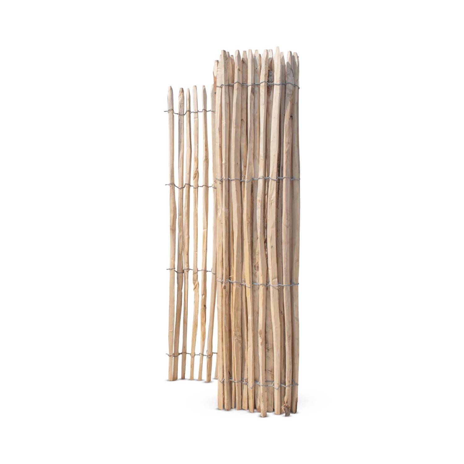 Stiltreu Französischer Premium Staketenzaun Kastanie 500 cm x 175 cm Lattenabstand 2-3 cm von STILTREU