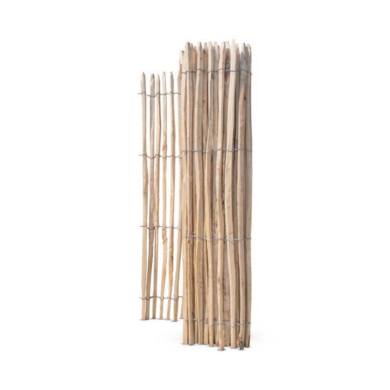 Stiltreu Französischer Premium Staketenzaun Kastanie 500 cm x 175 cm Lattenabstand 2-3 cm von STILTREU