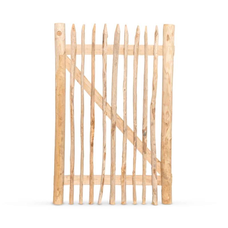 Stiltreu Genageltes Staketenzaun-Tor Edelkastanie Breite 100 cm Höhe 150 cm von STILTREU