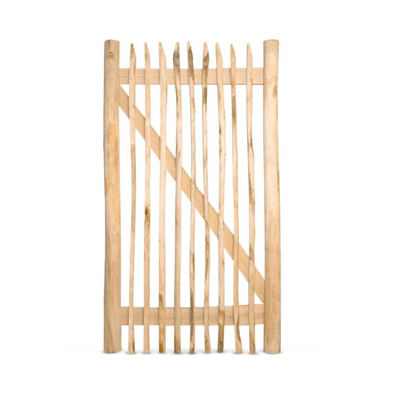 Stiltreu Genageltes Staketenzaun-Tor Edelkastanie Breite 100 cm Höhe 175 cm von STILTREU