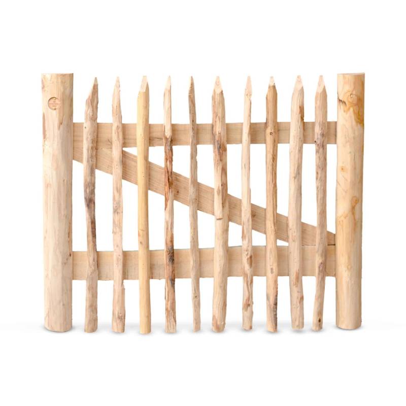 Stiltreu Genageltes Staketenzaun-Tor Edelkastanie Breite 100 cm Höhe 80 cm von STILTREU